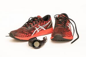 Auf der Tartanbahn laufen