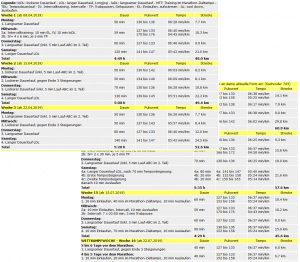 FlexMarathon Trainingsplan