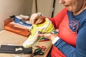 Sensomotorische Einlagen für Laufschuhe - Einpassen