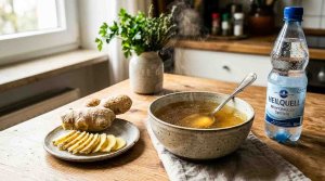 Kopfschmerzen nach Lauftraining Ingwer Bouillon und Wasser