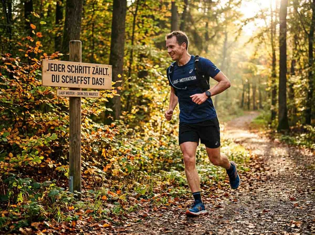 Läufer beim Cooper-Test auf einem Feldweg