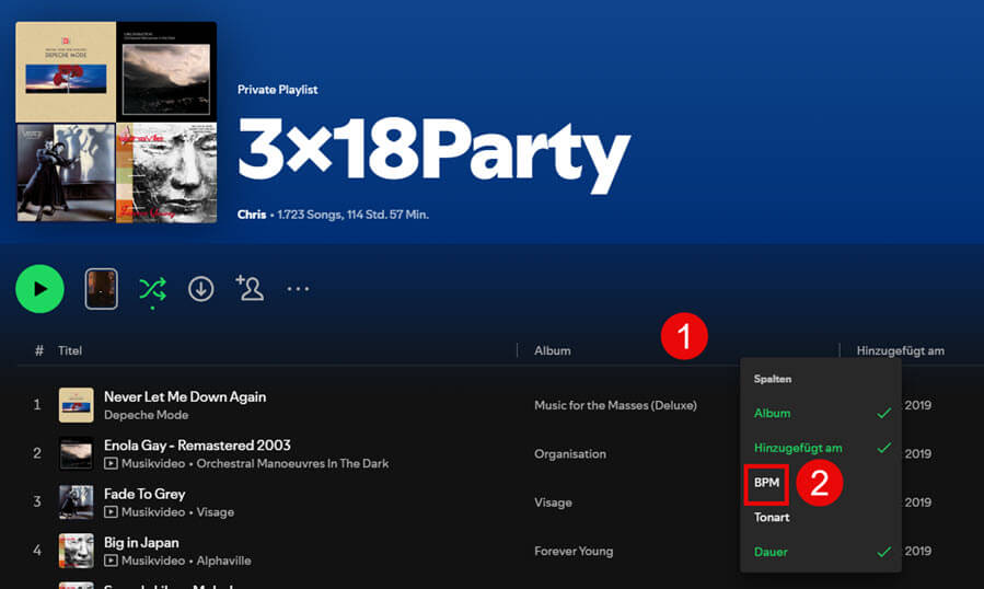 bpm in Spotify auslesen Anleitung