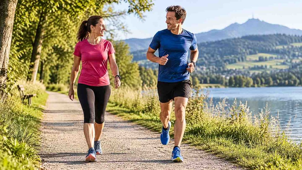 Laufen und Gehen beim Lauftraining für Anfänger abwechseln