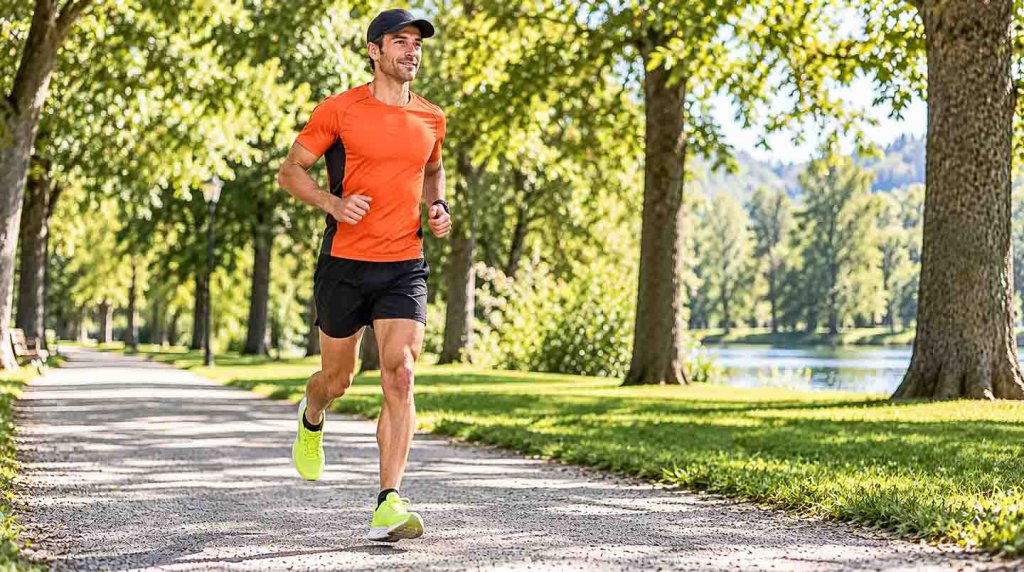 Wiedereinstieg ins Lauftraining nach Muskelverletzung Läufer beim lockeren Wiedereinstieg nach einer Muskelverletzung