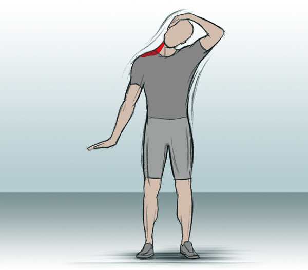 Nackenmuskulatur dehnen: sanfte Stretching-Übung